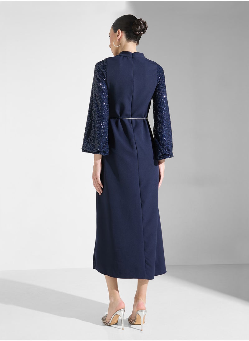 Khizana - A-Line Dress With Shimer Dress - Image 1