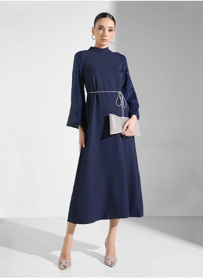 Khizana - A-Line Dress With Shimer Dress - Image 1