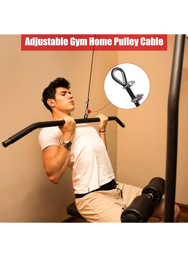 erorex Fitness Pulley Cable, Replacement Cable Machine Accessories, Cable Pulley Attachments For Gym -Thick 5Mm(0.2 Inch) Heavy Duty Steel Wire Rope For Home Gym Cable Pulley Machine - Image 5