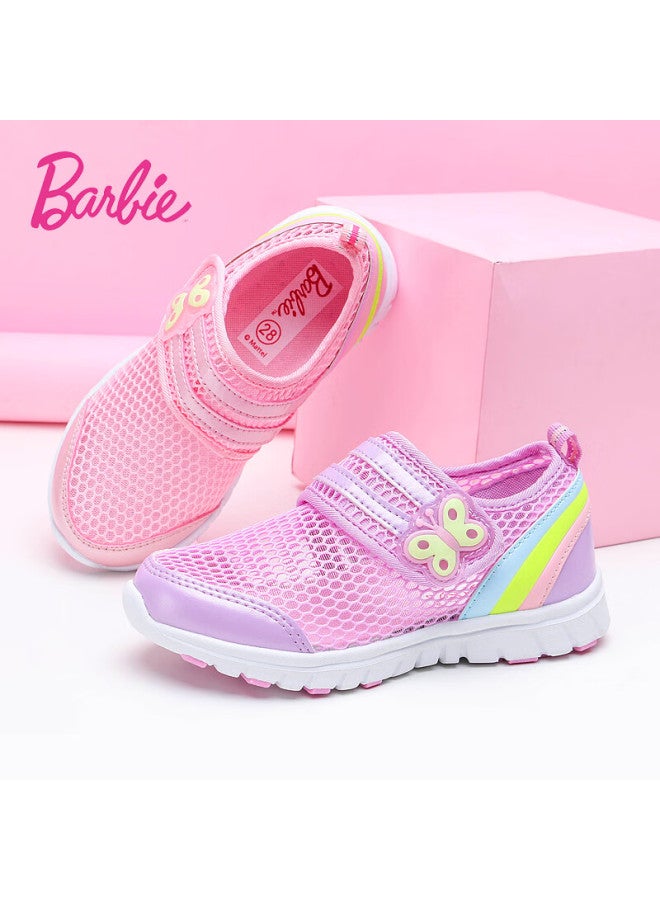 Barbie Kids Summer Breathable Mesh Sneakers Girls Casual Sports Shoes D06 Pink 34 - Image 1