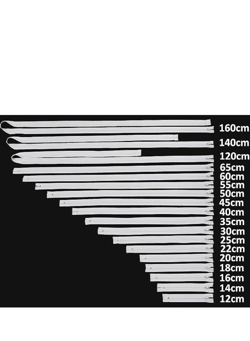 Set of 10 spiral zippers N°3 non-separable 18 cm nylon self locking metal slider dark beige colour sewing clothing haberdashery pants  - Image 4