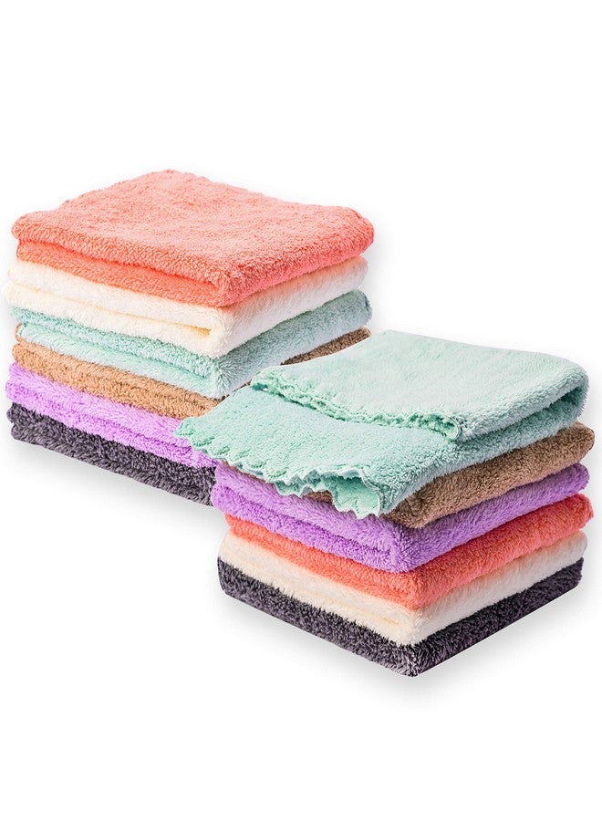 Kyapoo Baby Washcloths 12 Pack 12X12 Inches Microfiber Coral Fleece Extra Absorbent And Soft For Newborns, Infants And Toddlers - Image 1