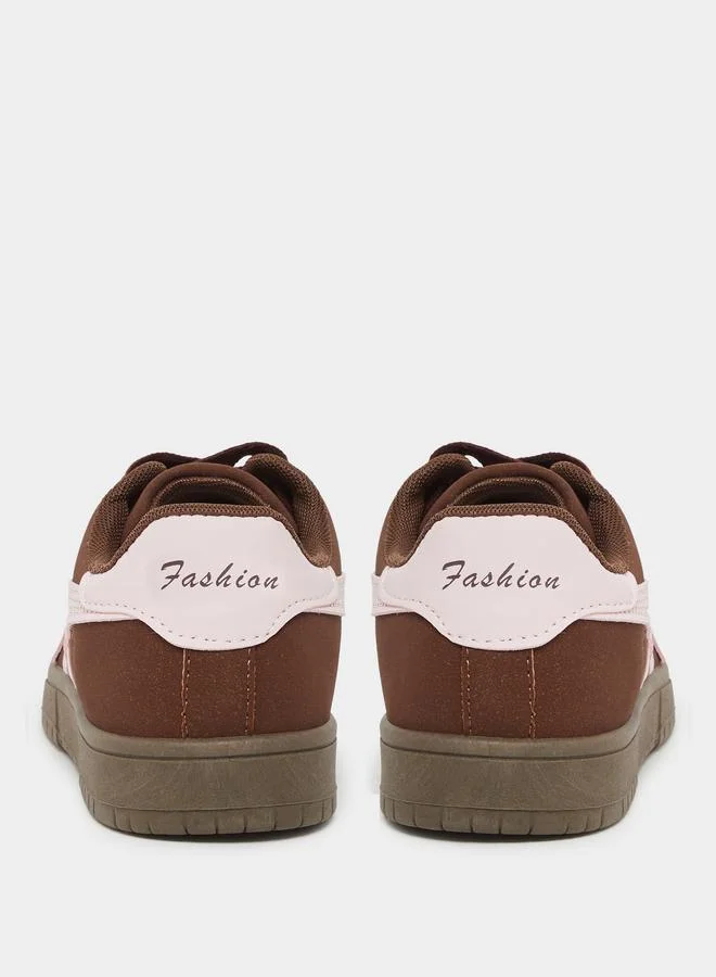 Styli Styli Contrasted Side Line Lace Up Sneakers