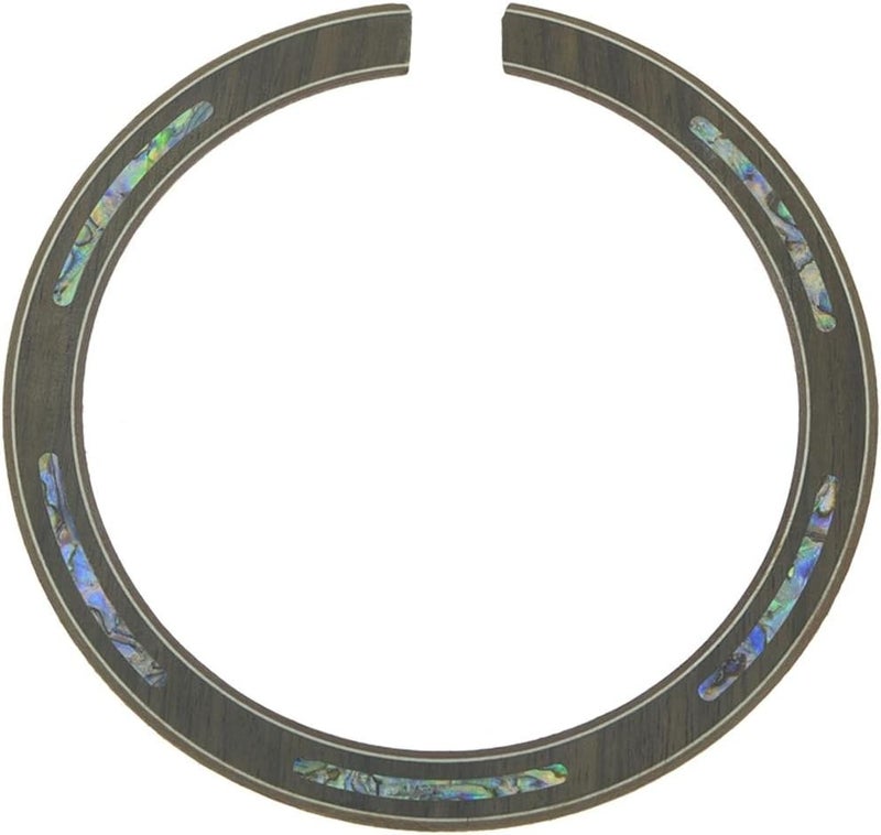 KAISH High Qaulity 110 * 12 * 0.8mm Acoustic Guitar Soundhole Rosewood Rosette with Abalone Shell Inlay 110 * 12 * 0.8mm - Image 1