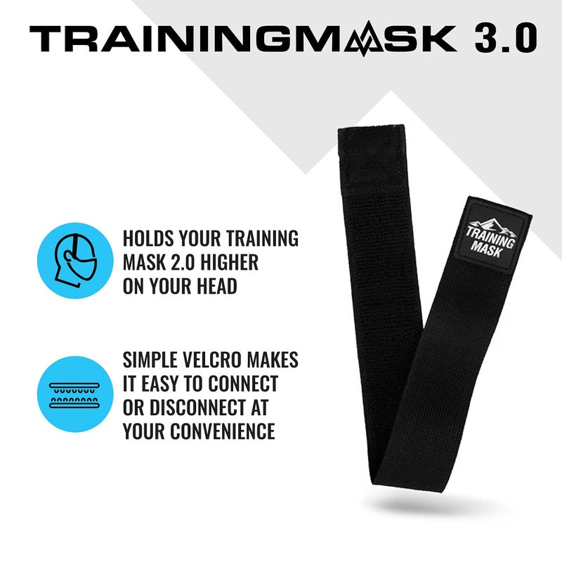 TRAININGMASK Training Mask - Masks Straps for Training Mask 2.0, Mask Extender Strap Only, Adjustable Band for Running Breathing Mask, Black - Image 3