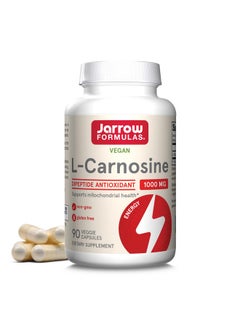 جارو فورملاز Jarrow Formulas L-Carnosine Dipeptide Antioxidant 1000 mg، مكمل غذائي، مضاد للأكسدة يدعم صحة الميتوكوندريا، 90 كبسولة نباتية، إمداد لمدة تصل إلى 45 يومًا  - Image 1
