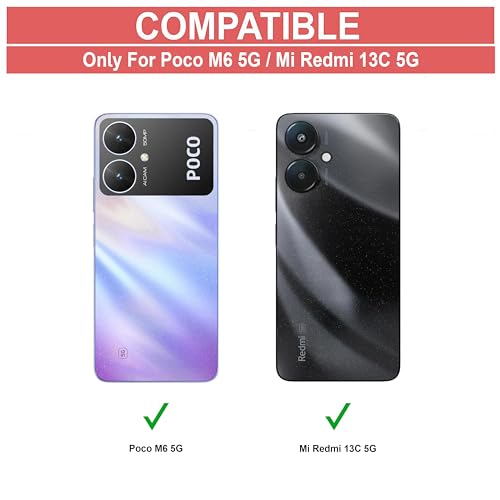 Zapcase Back Case Cover for Poco M6 5G | Compatible for Poco M6 5G Back Cover | Clear Case with Camera Protection | (TPU + PC | Matte Black) - Image 2
