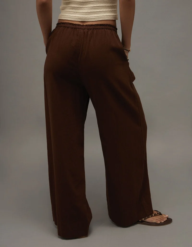 American Eagle AE High-Waisted Linen Easy Pant