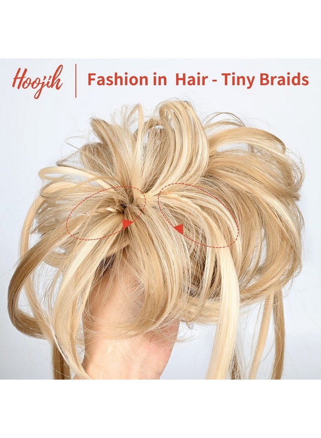 HOOJIH Messy Bun Hair Piece Super Long Tousled Updo Hair Bun Extensions Wavy Hair Wrap Ponytail Hairpieces Hair Scrunchies With Elastic Hair Band For Women Hb007 Grace Blonde Mixed - Image 4