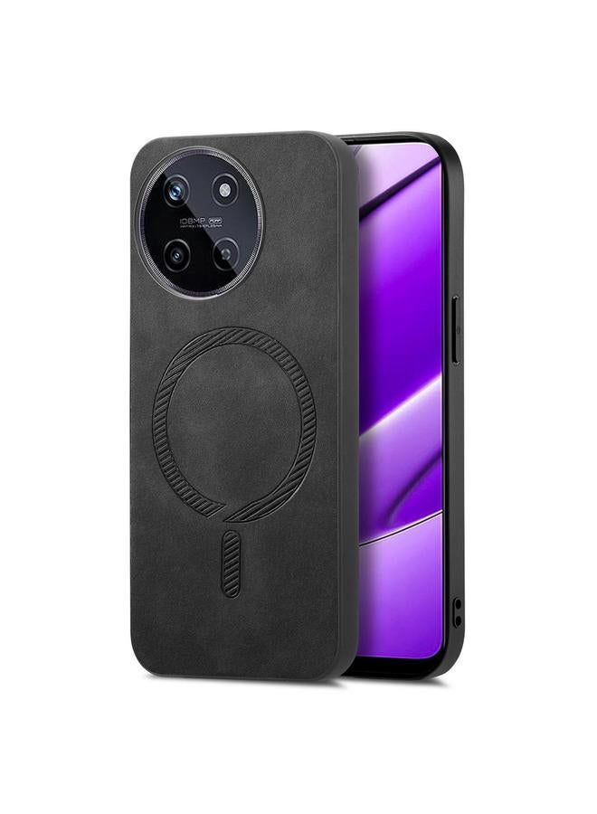 The Bros Case For Realme 11 4G Retro MagSafe Magnetic PU Back Cover Phone Case