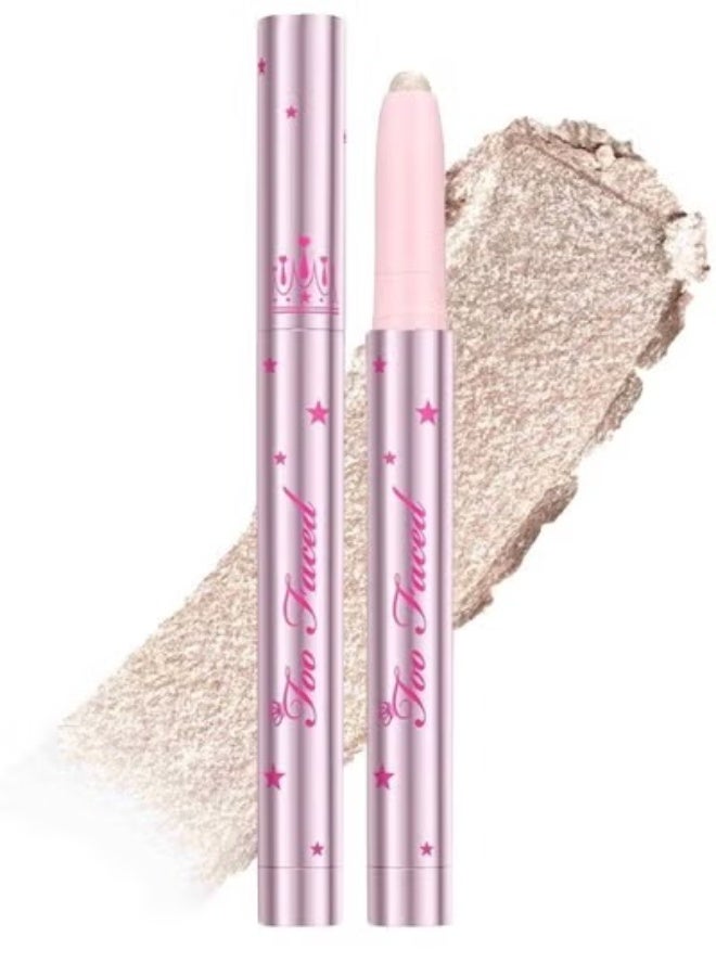 Too FacedCosmetics Too Faced Quickie Queen Eyeshadow Stick - Twinkle - White With Champagne and Silver Sparkle 0.05 oz / 1.5 g | Long-Wear Creamy Eyeshadow Stick - Image 1