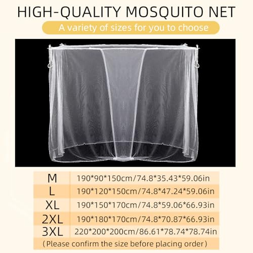 Mindsoft 4 Corners Mosquito Net for Mosquiteros para Camas Bed Canopies Netting Bed Drapes Rectangular Mosquito Mesh for Camping Home Outdoor Travel(White,L87 X W79 X H79 Inch,Single-Side Opening) - Image 2
