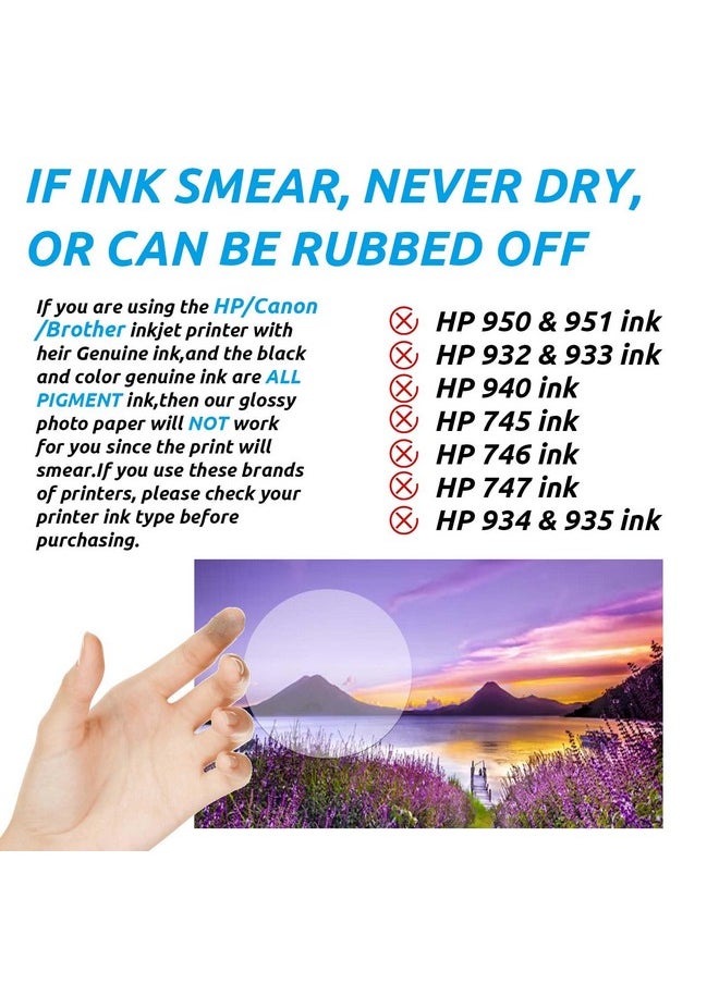 Uinkit Uinkit 11 x 17 Thick Photo Paper Glossy 11x17 60Sheets 62lb Inkjet Heavyweight 230gsm Gallery show Brochure Pictures Funeral Bulletin Obituary Papers Obituaries Gloss Papers  - Image 3
