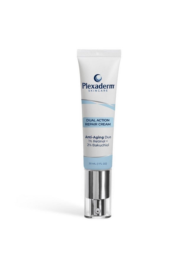 Plexaderm Dual Action Repair 1% Retinol Face Cream. Anti Aging Cream Serum With Retinol, Bakuchiol, And Hyaluronic Acid To Fight Fine Lines And Wrinkles, 1 Fl. Oz. - Image 1