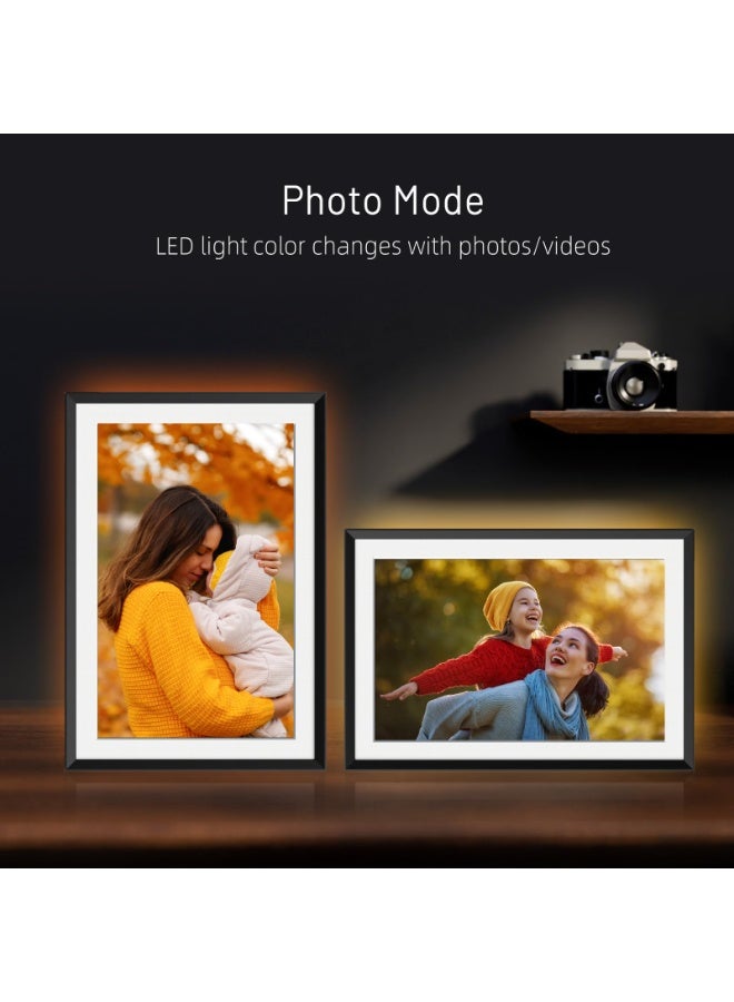 AL RAID 32GB Digital Picture Frame 10.1 Inch LED Light Digital Photo Frame with 1280 * 800 IPS Full HD Touchscreen, WiFi Smart Frame Share Photos and Videos via AiMOR App for Anywhere - Image 3