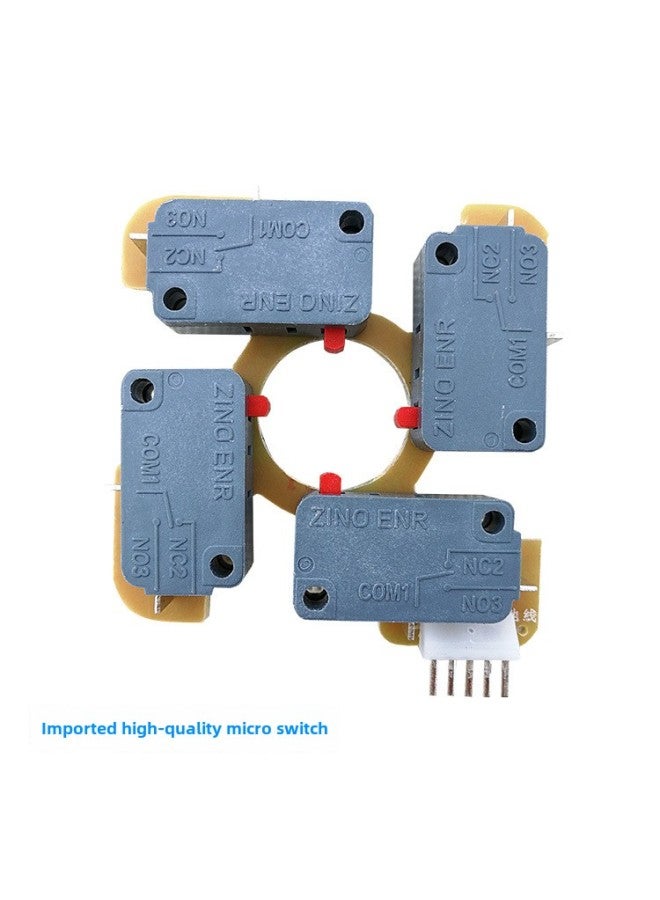 King Of Fighters 9 July Light Treasure Box Fighting Game Machine Arcade Accessories Universal Switch Circuit Board Removable Rocker UFO-Product Color:Grid Bucket Imported Micro Switch + Circuit Board Gray