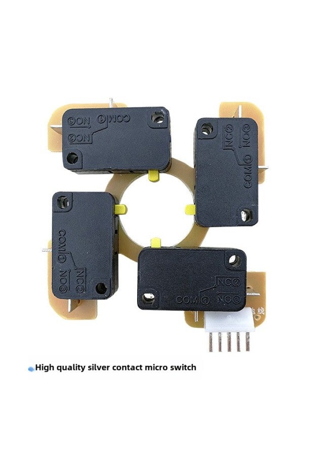 King Of Fighters 9 July Light Treasure Box Fighting Game Machine Arcade Accessories Universal Switch Circuit Board Removable Rocker UFO-Product Color:Grid Bucket Imported Micro Switch + Circuit Board Gray