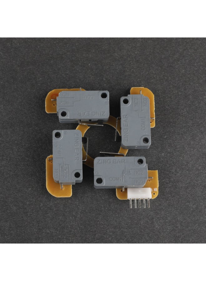 King Of Fighters 9 July Light Treasure Box Fighting Game Machine Arcade Accessories Universal Switch Circuit Board Removable Rocker UFO-Product Color:Grid Bucket Imported Micro Switch + Circuit Board Gray