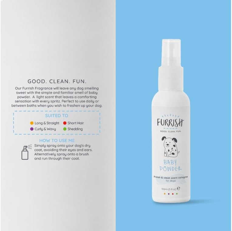 Furrish Baby Powder Fresh Clean Cologne for Dogs - 150ml - Image 3