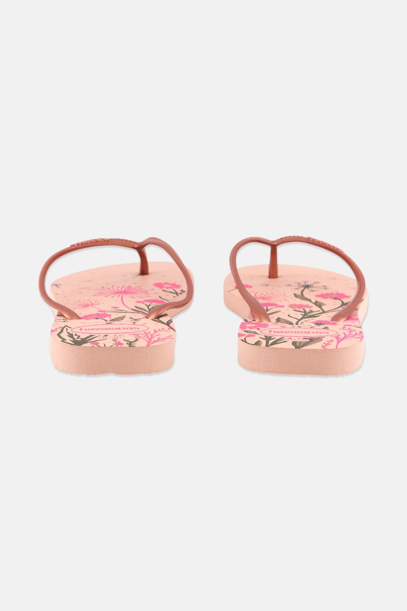 havaianas Women Style 2 Floral Print Slippers, Pink  - Image 2