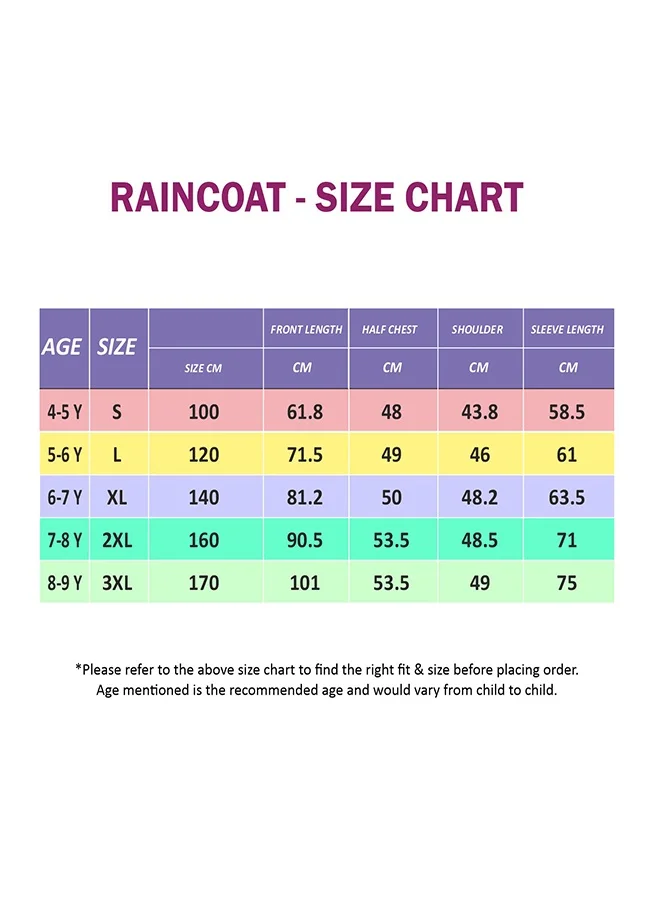 LITTLE SURPRISE BOX Little Surprise Box, Minimal Mint & Blue Pocket knee length raincoat for Kids & Teens-XXL
