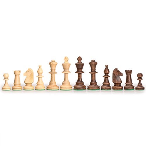 Wegiel Handmade European Professional Tournament Chess Pieces With Wood Storage Case - Image 2