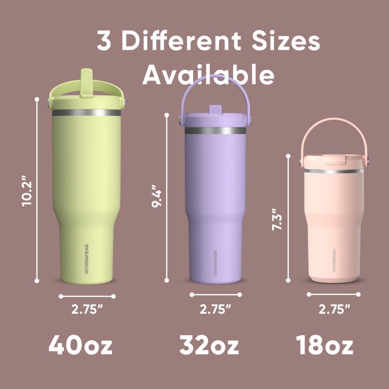 Hydrapeak Nomad 32 oz Tumbler with Handle and Straw Lid, Leakproof, Double Insulated, 32oz Cup Stainless Steel (Rosewood) - Image 5