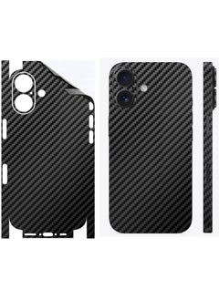 SARAOONT iPhone 16  1 Piece Carbon Fiber Skin Wrap and 2 Piece 10H Screen Protectors  - Image 2