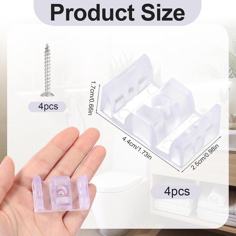 EupHHonycs 4 PCS Shower Door Bumpers, Framed Sliding Shower Door Opaque Bumpers for Glass Sliding Moving Doors, Anti-Collision Glass Shower Doors Stopper - Image 2