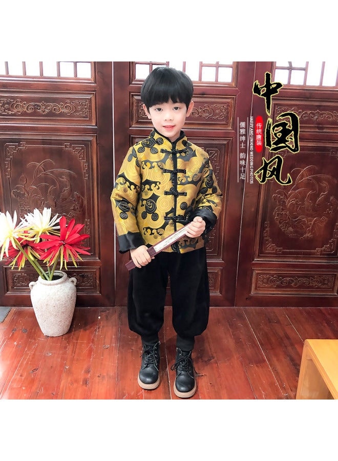 Children's Year Of The Rat New Year Outfit Boys' Ethnic Style Suit Baby Ancient Costume Chinese Studies Cartoon Tang Suit Processing