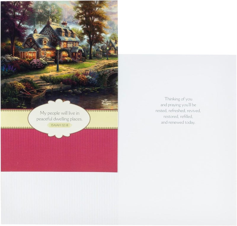 DaySpring  Thomas Kinkade Painter of Light  Thinking of You  4 Design Assortment with Scripture  12 Thank You Boxed Cards  Envelopes 51729 - Image 5