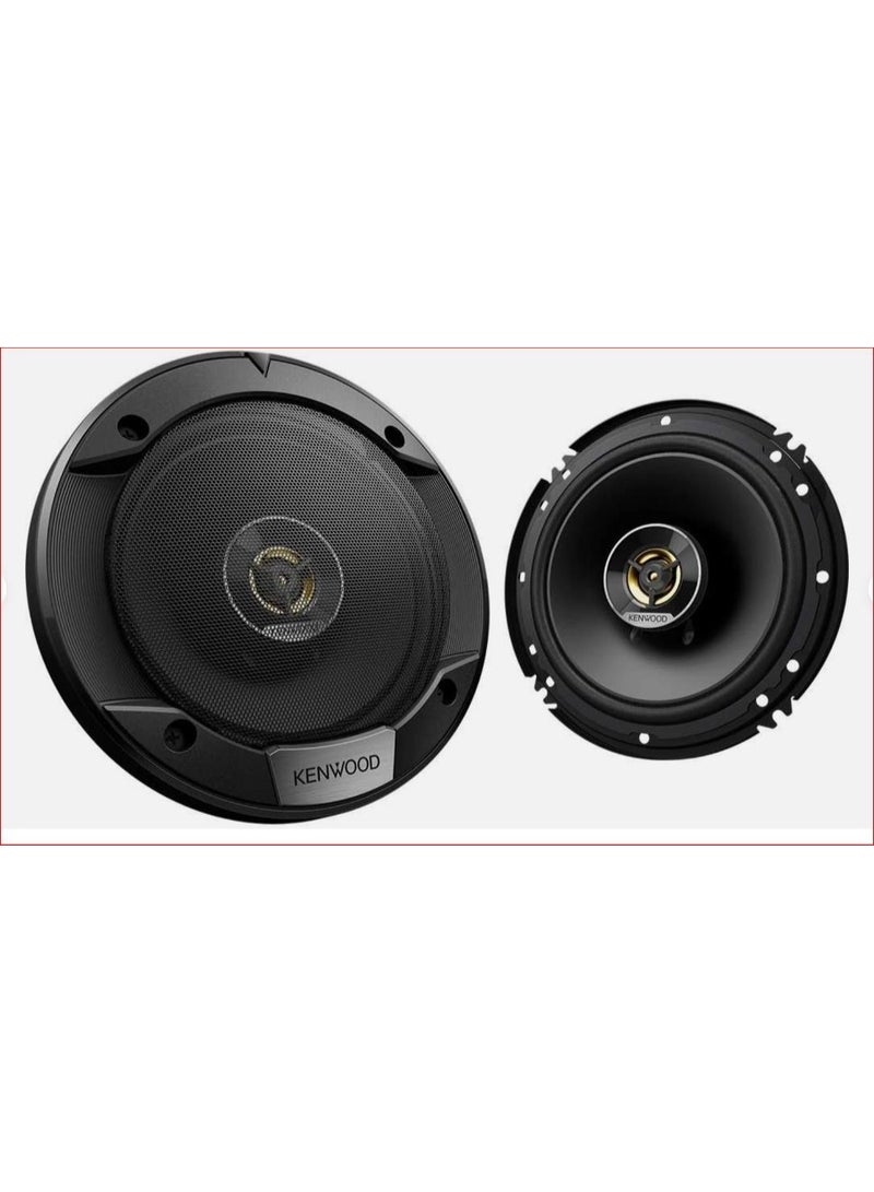 كينوود مكبرات صوت سيارة كينوود KFC-S1676EX ثنائية الاتجاه، مقاس 6.5 بوصة، بقوة 330 واط ذروة / 60 واط RMS، صوت نقي وهيكل متين - Image 1