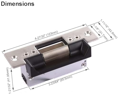 UHPPOTE ANSI Standard Heavy Duty Electric Strike Lock Fail Secure for Door Access Control System Mortise or Cylindrical Lock - Image 5