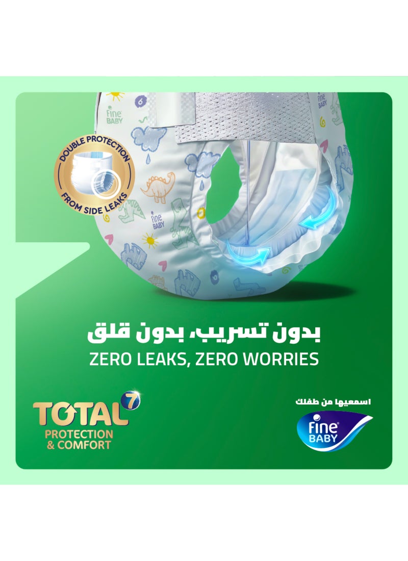 Fine Baby Total 7 Diapers, Size 4 Large (7–14 kg), 96 Count. Superior Protection & Comfort, Extra Absorbent, Improved Formula - Image 2