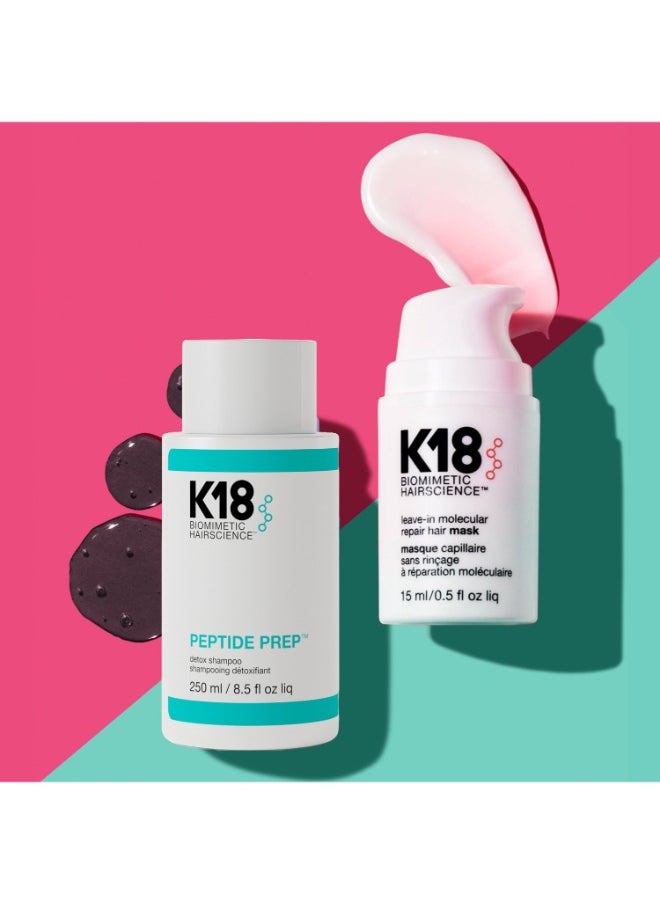 K18 Detox Shampoo 250ml + Leave In Repair Mask 15ml  - Image 2