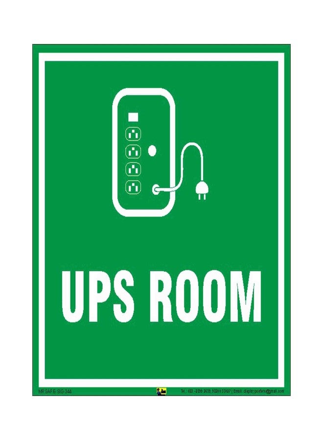 Mr. Safe - UPS Room Sign PVC Sticker 8 inch X 8 inch - Image 1
