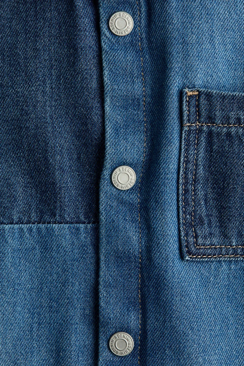 H&M Block-coloured denim shirt