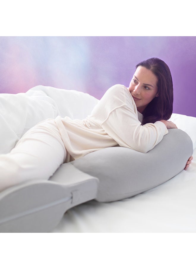 Snuz وسادة دعم الحمل كيرف مع غطاء قابل للغسل، رمادي، 135 × 30 × 25 سم  - Image 4
