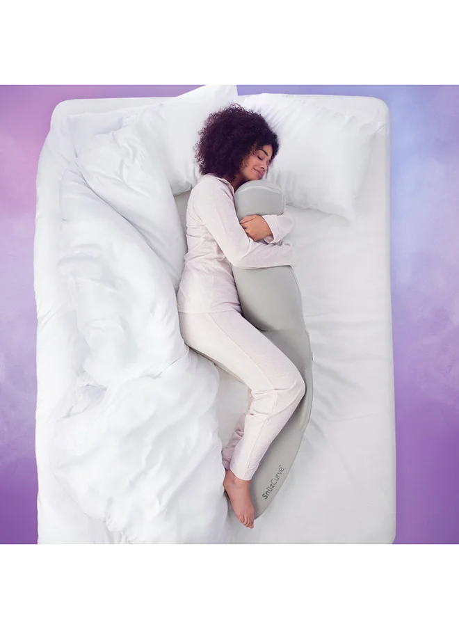 Snuz Curve Pregnancy Pillowgrey, Healthcare Developed, Comes With Kneeblade, Size 135Cm X 30Cm X 25Cm