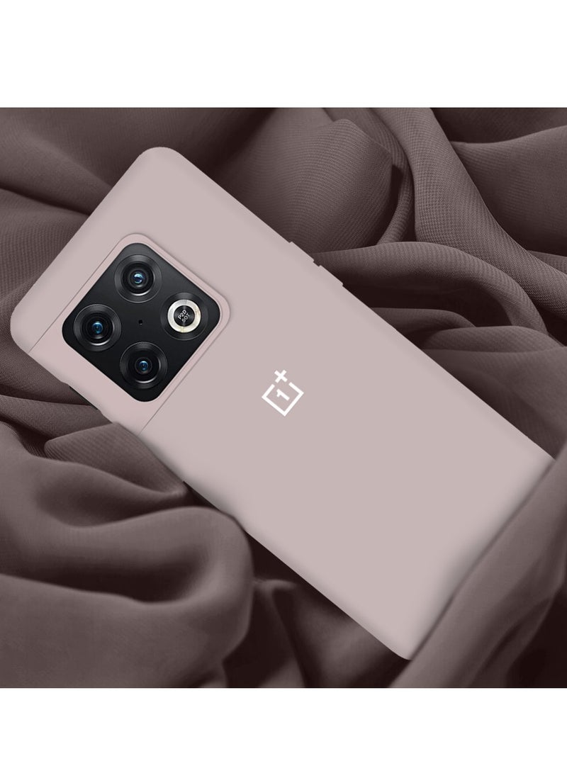 CATANES OnePlus 10 Pro Case Silicone Cover Soft and Durable Comfortable to Grip Soft Flexible Rubber Protective Case Beige - Image 3