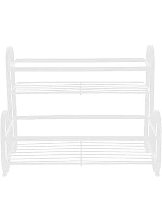 Double Layer Spice Rack Organizer Iron Seasoning Bottle Storage Shelf White Countertop Kitchen Pantry Rack For Tabletop Condiment Arrangement - Image 1