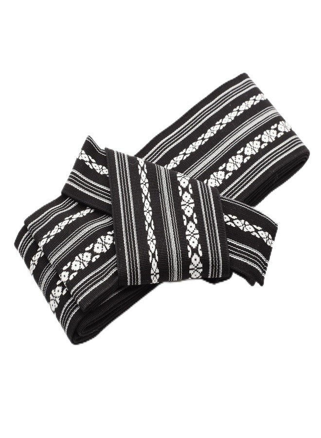 ZooBoo Japanese Kaku Obi Belt for Kimono Yukata – Traditional Woven Cotton Samurai Waist Sash for Men - Image 1