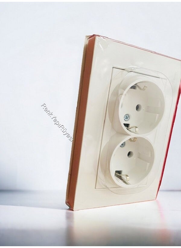 Renk Yapı Rüyası - Grounded Socket, Double Socket, Wall Socket, 2 Pin Socket - Image 1