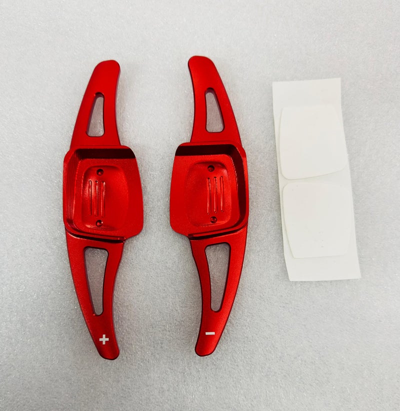 AUTO MT Aluminium Alloy CNC Metal Red Virtus Paddle Shifter Interior Styling Parts Extensions Car VW Virtus Steering Wheel Paddle Shifter Cover. - Image 3