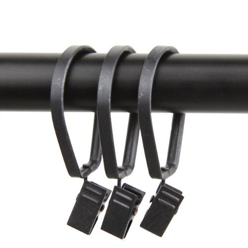 Rod Desyne Curtain Pivot Rings for 1-Inch Rod, Black, Set of 10 - Image 5