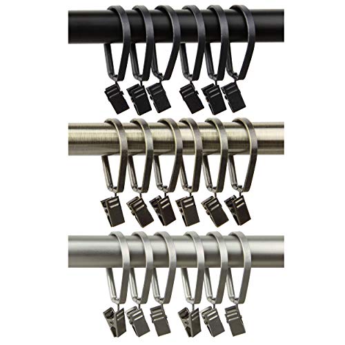 Rod Desyne Curtain Pivot Rings for 1-Inch Rod, Black, Set of 10 - Image 3