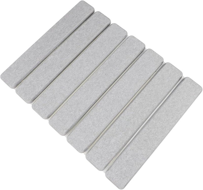 حصيرة تجفيف الأطباق القابلة للطي المصنوعة من التراب الدياتومي فائقة الامتصاص مقاس 40x30 سم رمادية لحوض المطبخ - Image 4