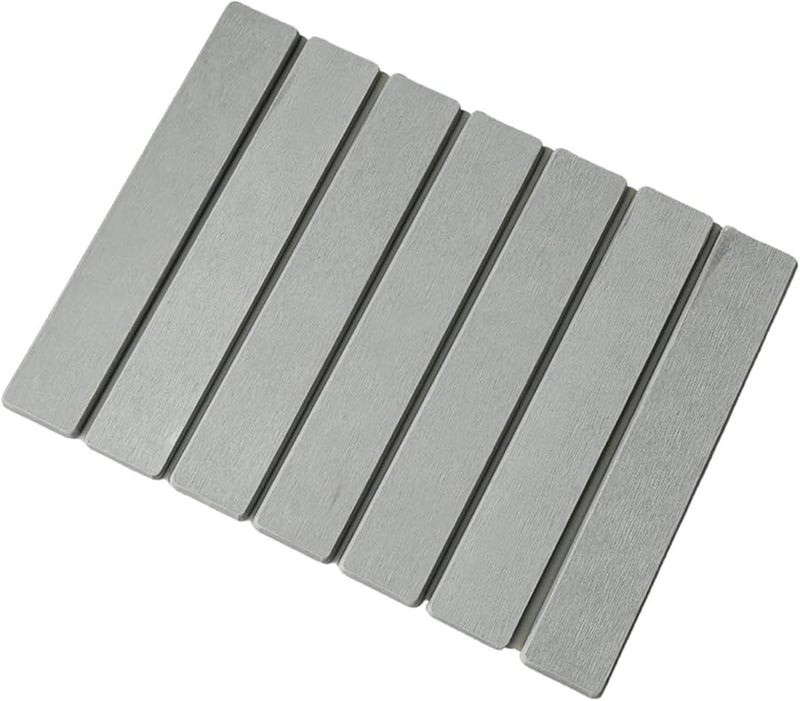 حصيرة تجفيف الأطباق القابلة للطي المصنوعة من التراب الدياتومي فائقة الامتصاص مقاس 40x30 سم رمادية لحوض المطبخ - Image 2