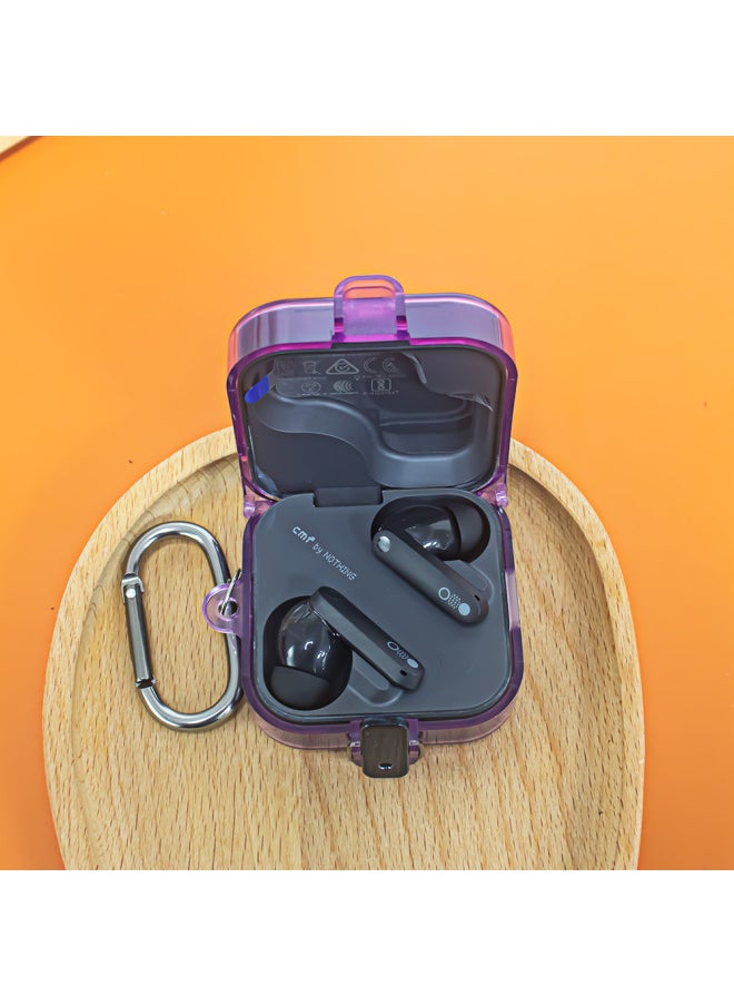 Generic For CMF Buds Pro 2 Bluetooth Headset TPU Protective Cover Switch-Color:Transparent Gray-Model:D57  - Image 4