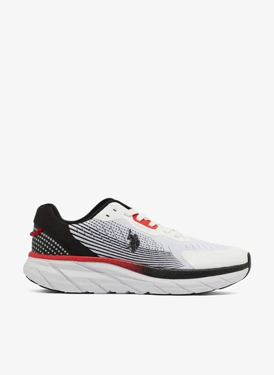 U.S. Polo Assn. Men's White Low-Top Sneakers - Lightweight Shoes Lace-Up Design, Comfortable for Everyday Outfits